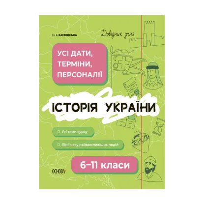 Зображення Історія України. Усі дати, терміни, персоналії. 6-11 класи