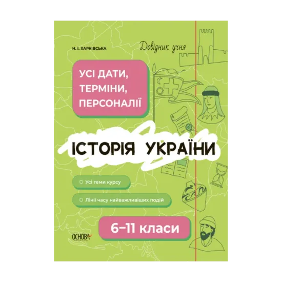 Зображення Історія України. Усі дати, терміни, персоналії. 6-11 класи