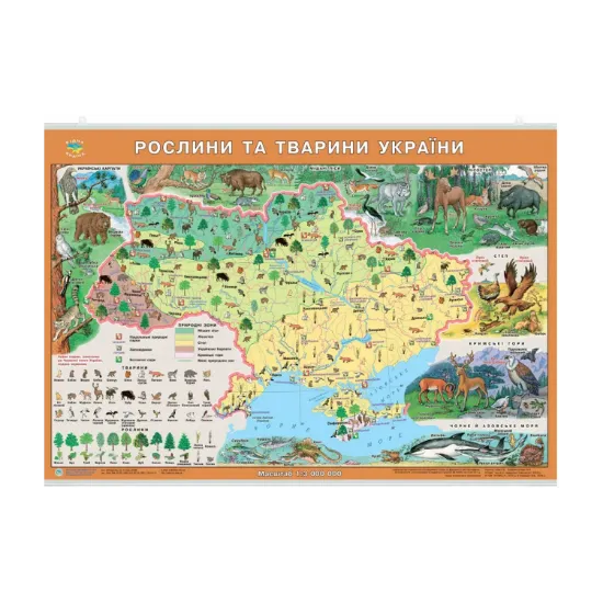 Зображення Карта Рослини та тварини України. 1:3 000 000