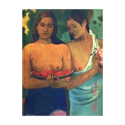 Зображення Две девушки с цветами манго. Гоген. Книжка-блокнот